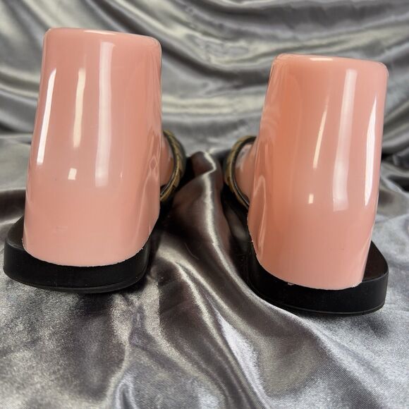 Ipanema Women's 5 / 35.5 Flip Flops Thong Sandal Black Gold Triangle Summer Shoe - Picture 8 of 17